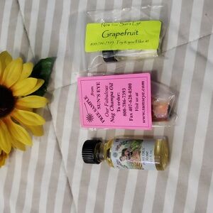 Sun's Eye pure oils, set of 3, Nag Champa, Grapefruit, Rose